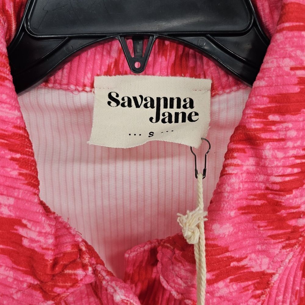 Savanna Jane THINK PINK CORDUROY JACKETAztec Red Pink Women's Size Small Nwt - Picture 8 of 13